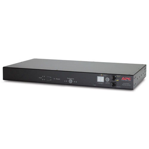 AP7723 RACK ATS, 20A/208V, 16A/230V, C20 IN, (8) C13 (1) C19 OUT